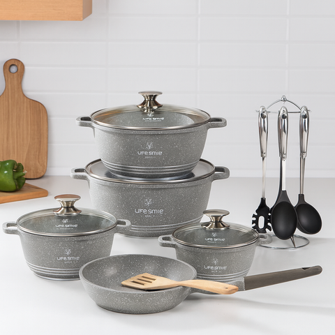 Conjunto de Ollas de Cerámica 19 Piezas Antiadherentes - Black Friday